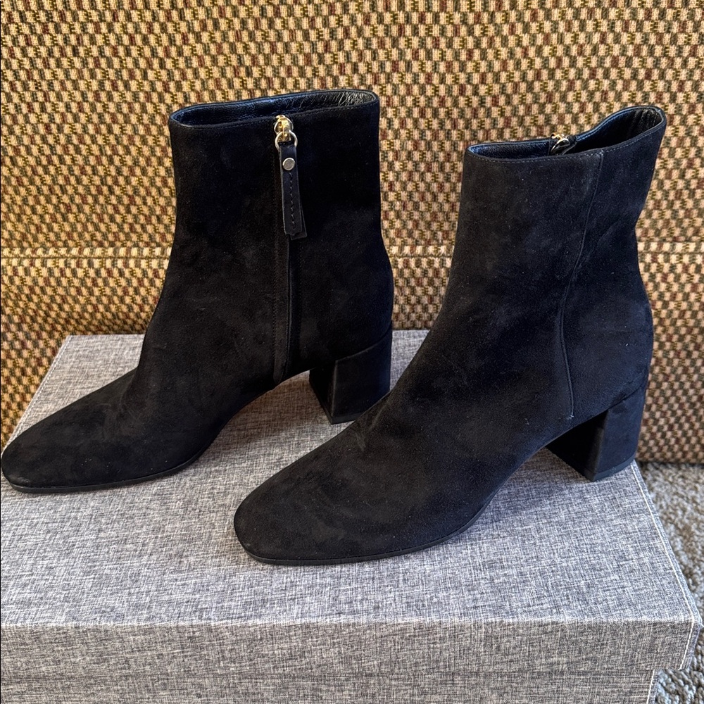 Black Suede Bootie by M Gemi